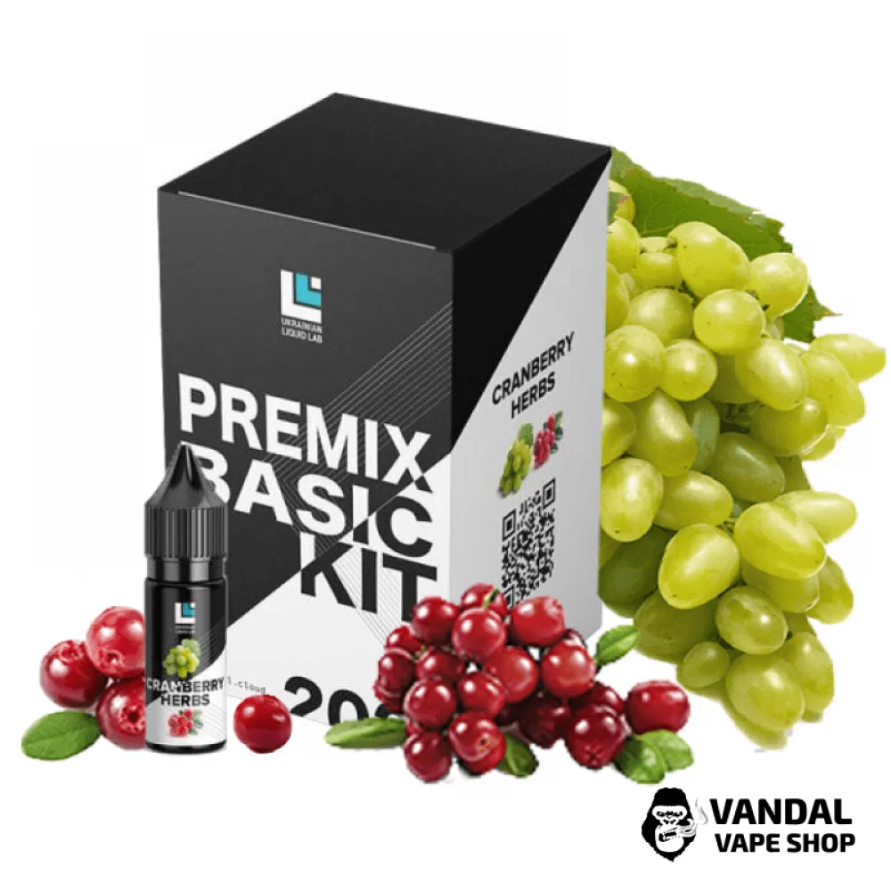 Набор для самозамеса Premix Basic Kit 30 мл 50 мг Hard со вкусом винограда и клюквы