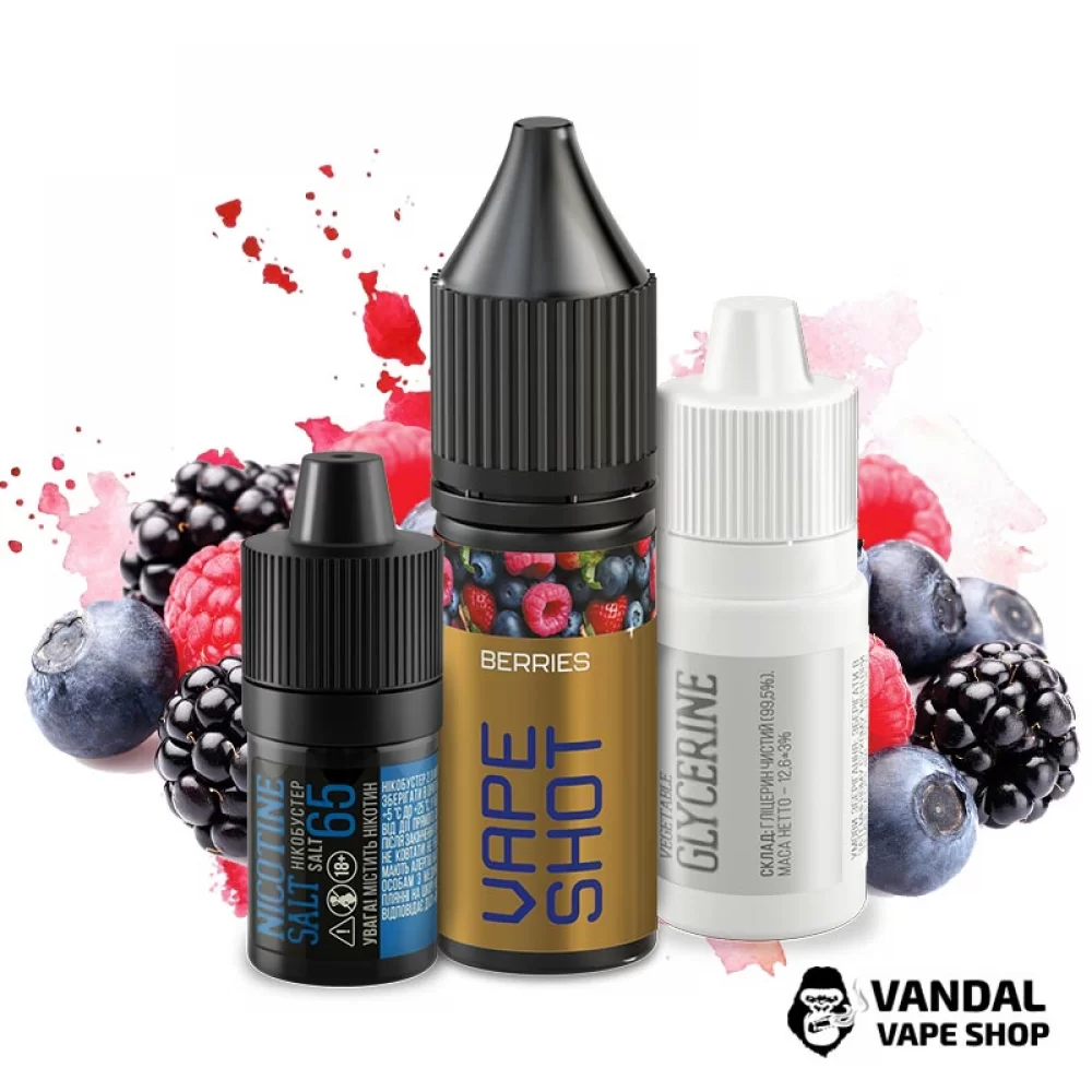 Набір для самозамісу Vape Shot 15 мл 65 мг зі смаком ягід