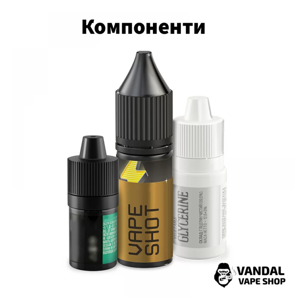 Набір для самозамісу Vape Shot 15 мл 50 мг зі смаком смородини та м'яти