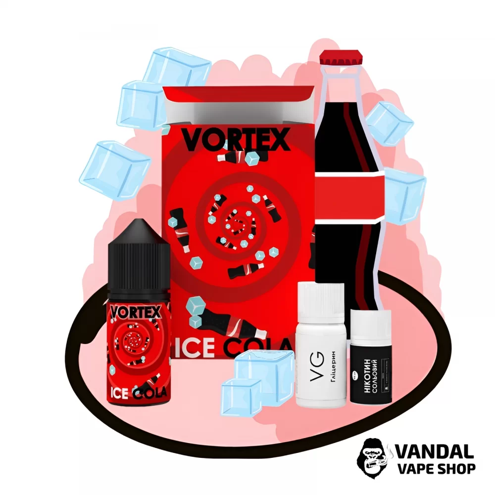 Набор для самозамеса Vortex 30 мл 25 мг со вкусом холодной Колы Набор для самозамеса Vortex 30 мл 25 мг со вкусом холодной Колы
