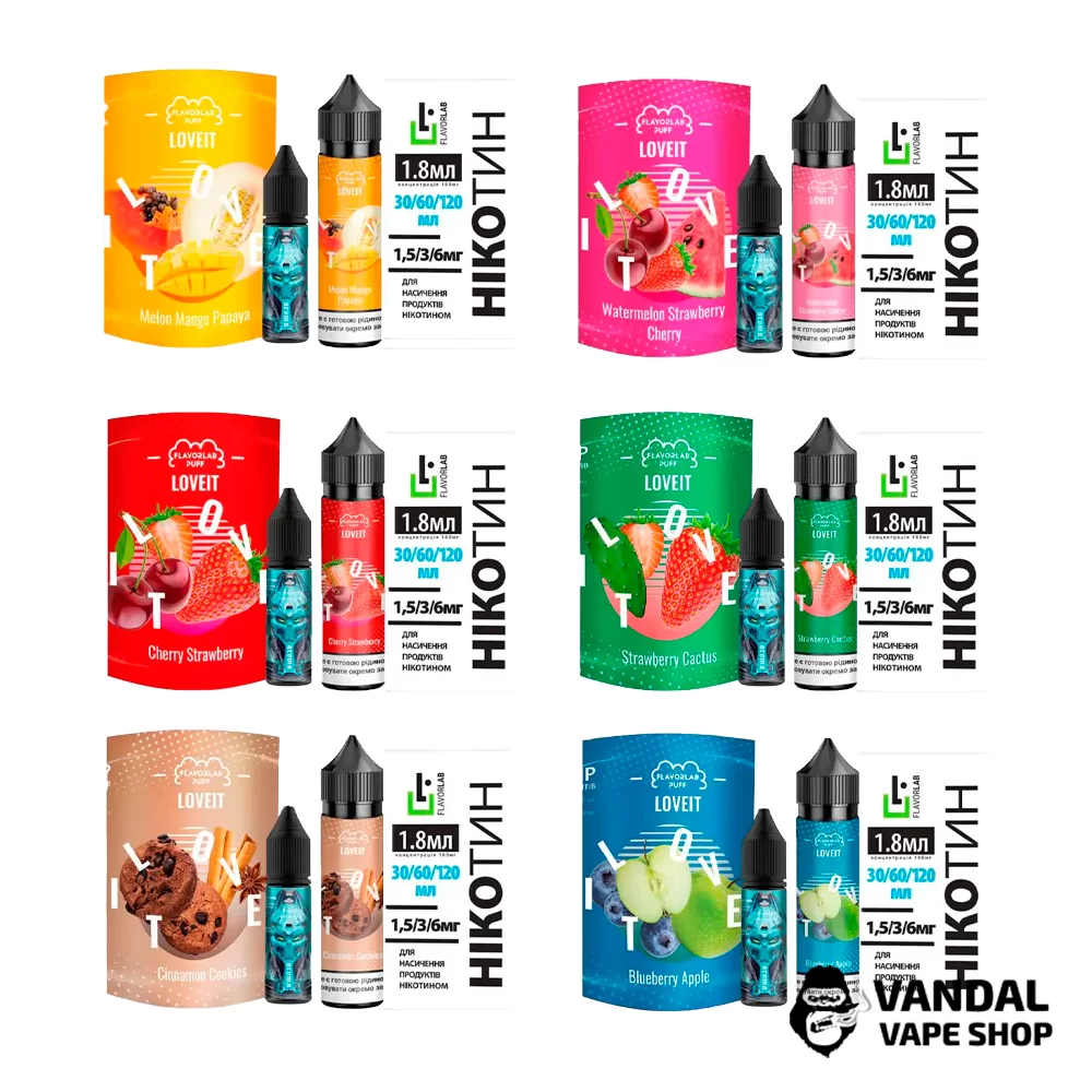 Набір для самозамісу Flavorlab Love it 60 мл Набір для самозамісу Flavorlab Love it 60 мл