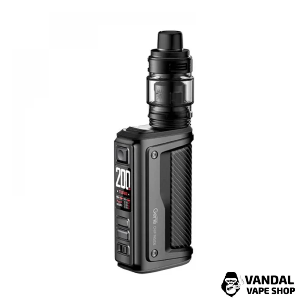 Оригинальный стартовый набор VooPoo Argus GT2 Kit в черном цвете с карбоновой вставкой