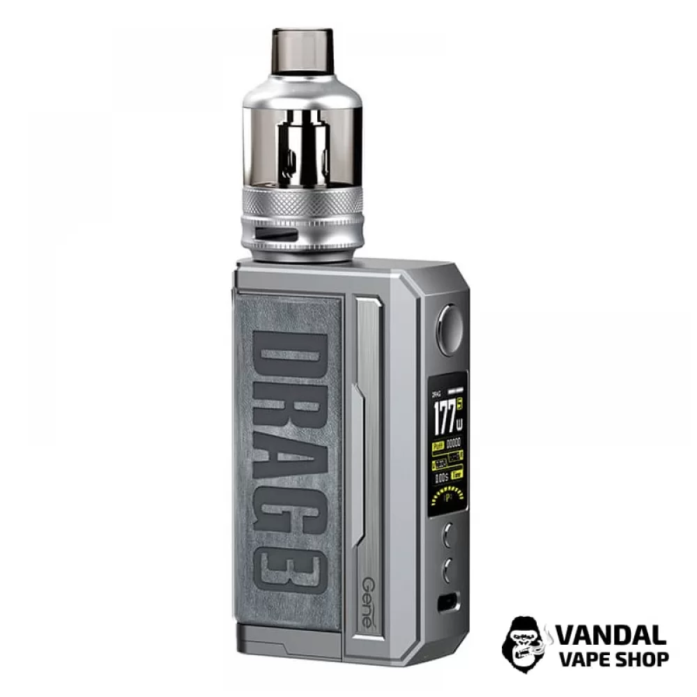 Стартовый набор Voopoo Drag 3 Kit with TPP Tank в серебряном цвете