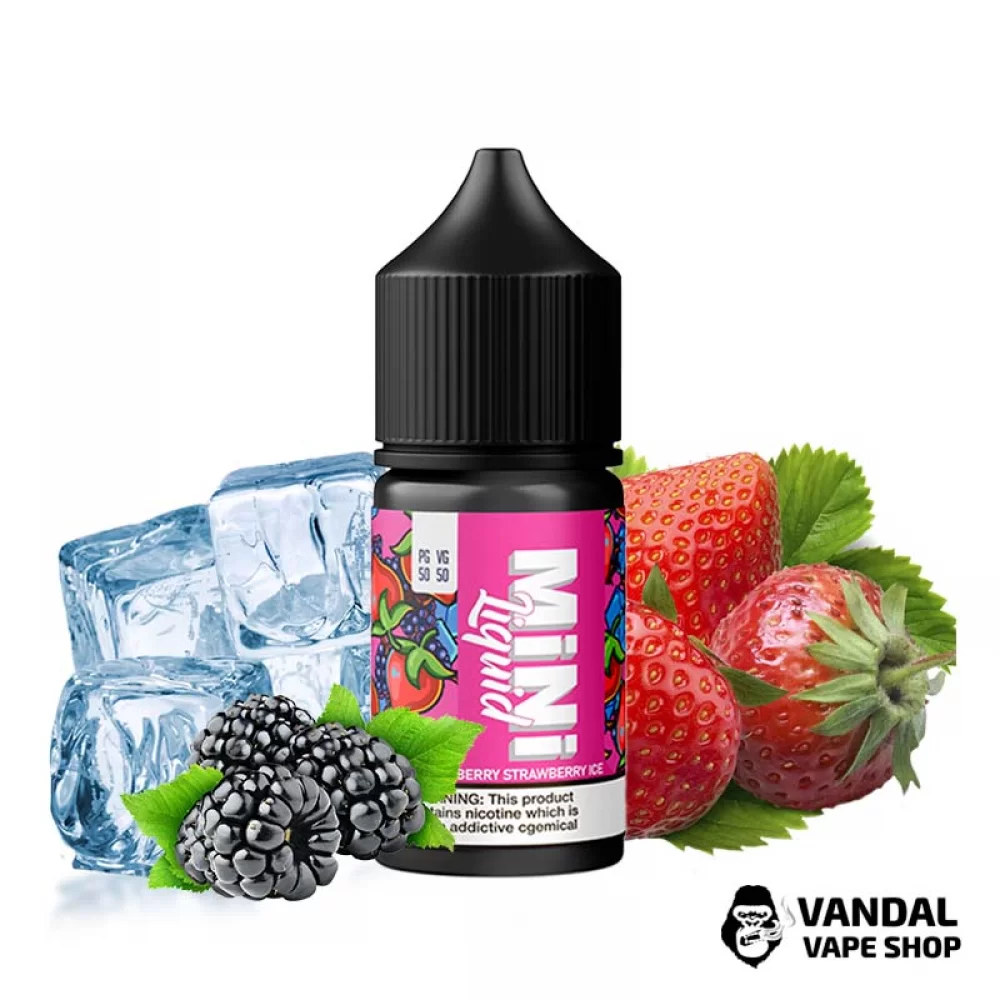Жидкость Mini Liquid - 30 мл на солевом никотине 30 мг со вкусом ежевики и клубники с холодком Жидкость Mini Liquid - 30 мл на солевом никотине 30 мг со вкусом ежевики и клубники с холодком