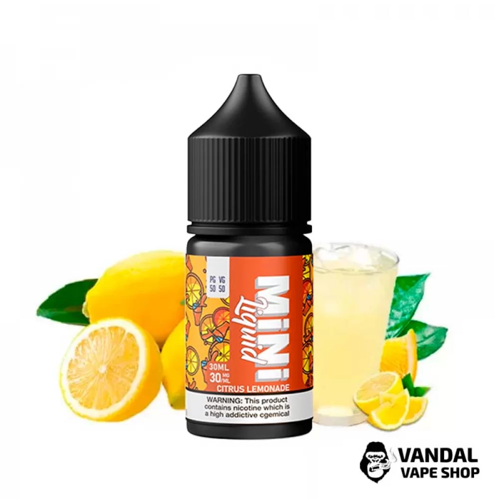 Рідина Mini Liquid - 30 мл на сольовому нікотині 50 мг зі смаком цитрусового лимонаду Рідина Mini Liquid - 30 мл на сольовому нікотині 50 мг зі смаком цитрусового лимонаду