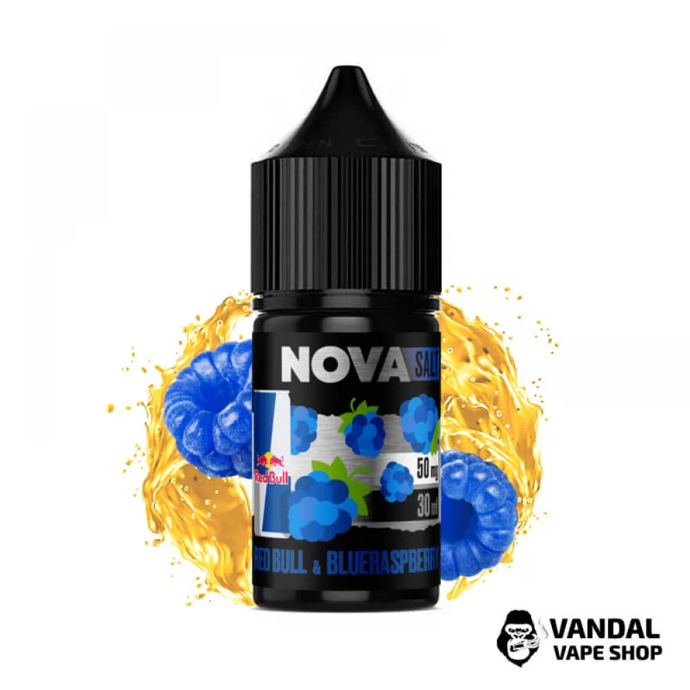 ЖИДКОСТЬ Nova Salt 30 мл НА СОЛЕВОМ НИКОТИНЕ 50 мг со вкусом энергетика и голубой малины ЖИДКОСТЬ Nova Salt 30 мл НА СОЛЕВОМ НИКОТИНЕ 50 мг со вкусом энергетика и голубой малины