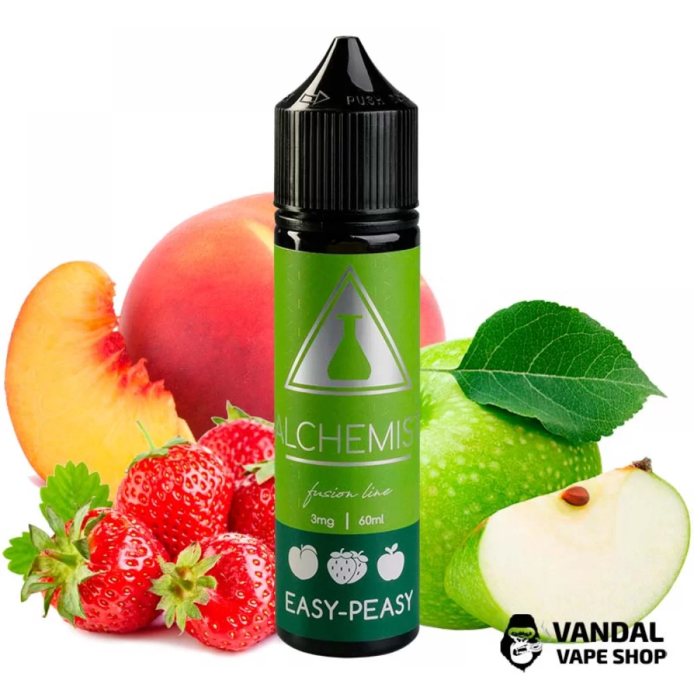 Жидкость Alchemist FL 60 мл на органическом никотине 3 мг со вкусом ягод, яблока и персика