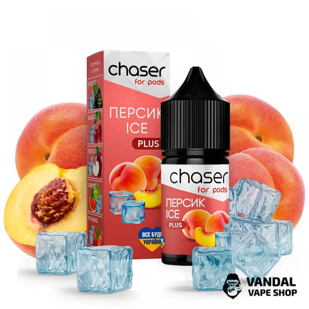 ЖИДКОСТЬ Chaser ForPods Ice 30 мл НА СОЛЕВОМ НИКОТИНЕ 50 мг со вкусом персика ЖИДКОСТЬ Chaser ForPods Ice 30 мл НА СОЛЕВОМ НИКОТИНЕ 50 мг со вкусом персика