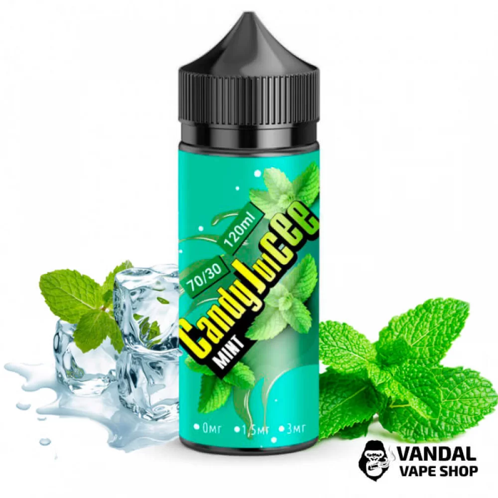 Рідина Candy Juicee 120 мл, на органічному нікотині 3 мг зі смаком м'яти