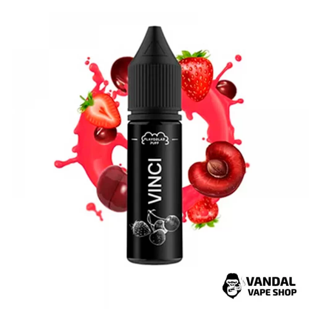 Жидкость Flavorlab Vinci 15 мл 50 мг на солевом никотине со вкусом вишни и клубники Жидкость Flavorlab Vinci 15 мл 50 мг на солевом никотине со вкусом вишни и клубники