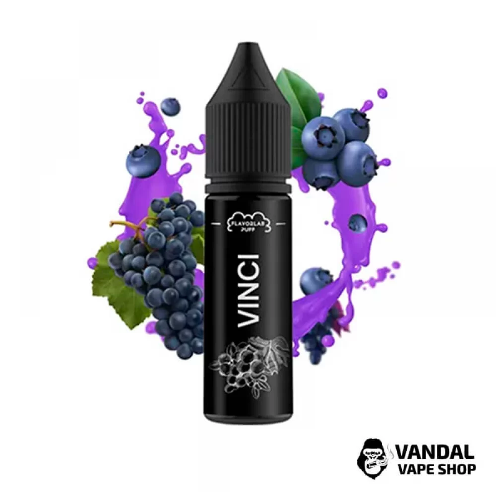 Рідина Flavorlab Vinci 15 мл 50 мг на сольовому нікотині зі смаком винограду і смородини Рідина Flavorlab Vinci 15 мл 50 мг на сольовому нікотині зі смаком винограду і смородини