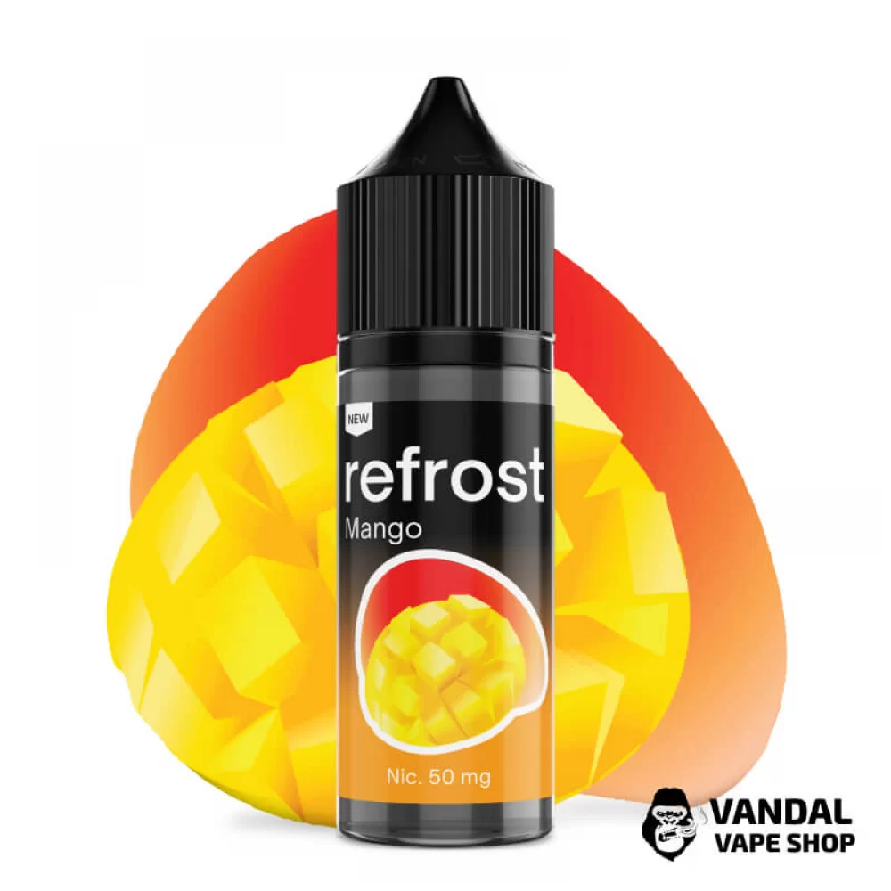 ЖИДКОСТЬ Refrost Salt 15 мл НА СОЛЕВОМ НИКОТИНЕ 50 мг со вкусом манго ЖИДКОСТЬ Refrost Salt 15 мл НА СОЛЕВОМ НИКОТИНЕ 50 мг со вкусом манго