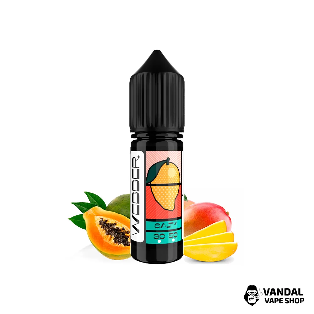 РІДИНА Webber SLT - Mango Papaya 15 мл 50 мг - зі смаком зеленого манго у поєднанні з папайєю РІДИНА Webber SLT - Mango Papaya 15 мл 50 мг - зі смаком зеленого манго у поєднанні з папайєю