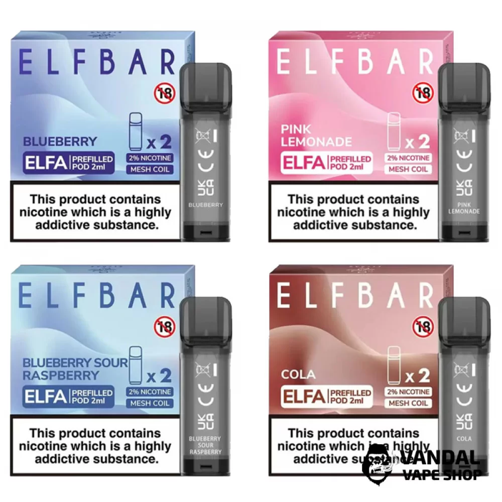 Заправлені картриджі для ELF BAR ELFA 2 мл Заправлені картриджі для ELF BAR ELFA 2 мл