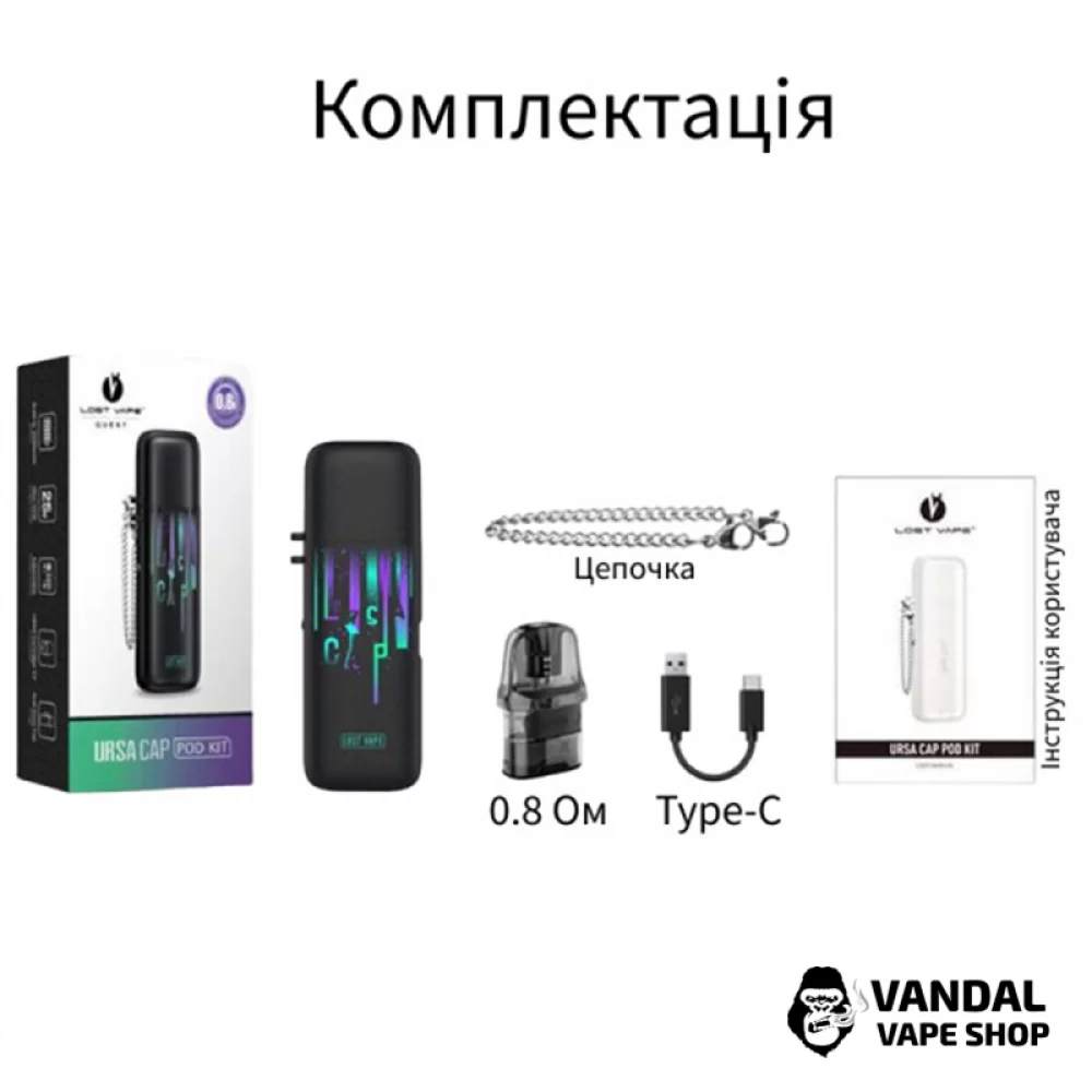 Оригінальна Pod-система LOST VAPE URSA CAP в м'ятному кольорі