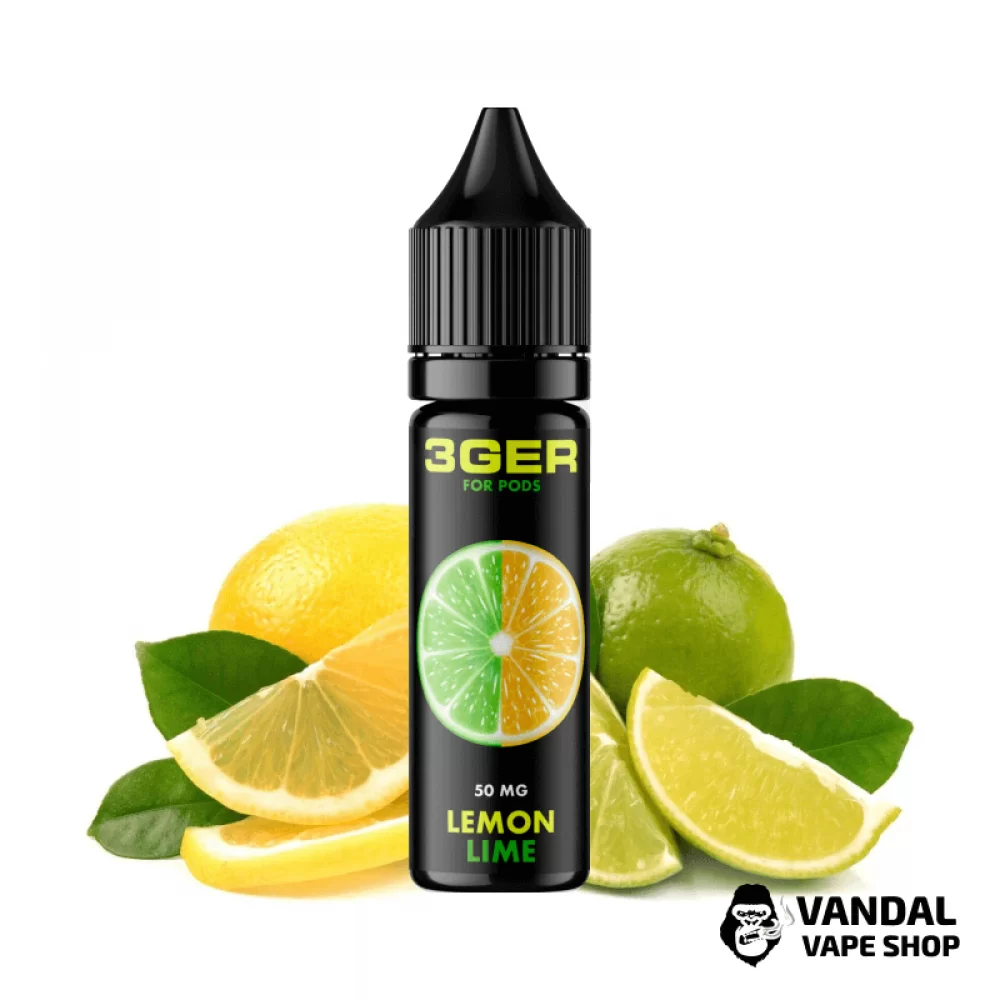 ЖИДКОСТЬ 3Ger Salt - Lemon Lime 15 мл 35 мг НА СОЛЕВОМ НИКОТИНЕ СО ВКУСОМ лимона с лаймом ЖИДКОСТЬ 3Ger Salt - Lemon Lime 15 мл 35 мг НА СОЛЕВОМ НИКОТИНЕ СО ВКУСОМ лимона с лаймом