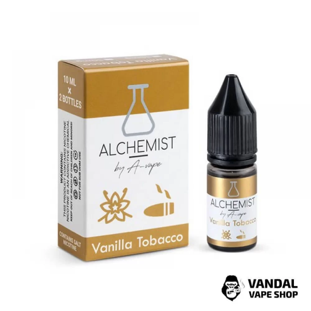 РІДИНА ALCHEMIST - Vanilla Tobacco 10 мл 35 мг НА СОЛЬОВОМУ НІКОТИНІ З СМАКОМ тютюн і ваніль РІДИНА ALCHEMIST - Vanilla Tobacco 10 мл 35 мг НА СОЛЬОВОМУ НІКОТИНІ З СМАКОМ тютюн і ваніль