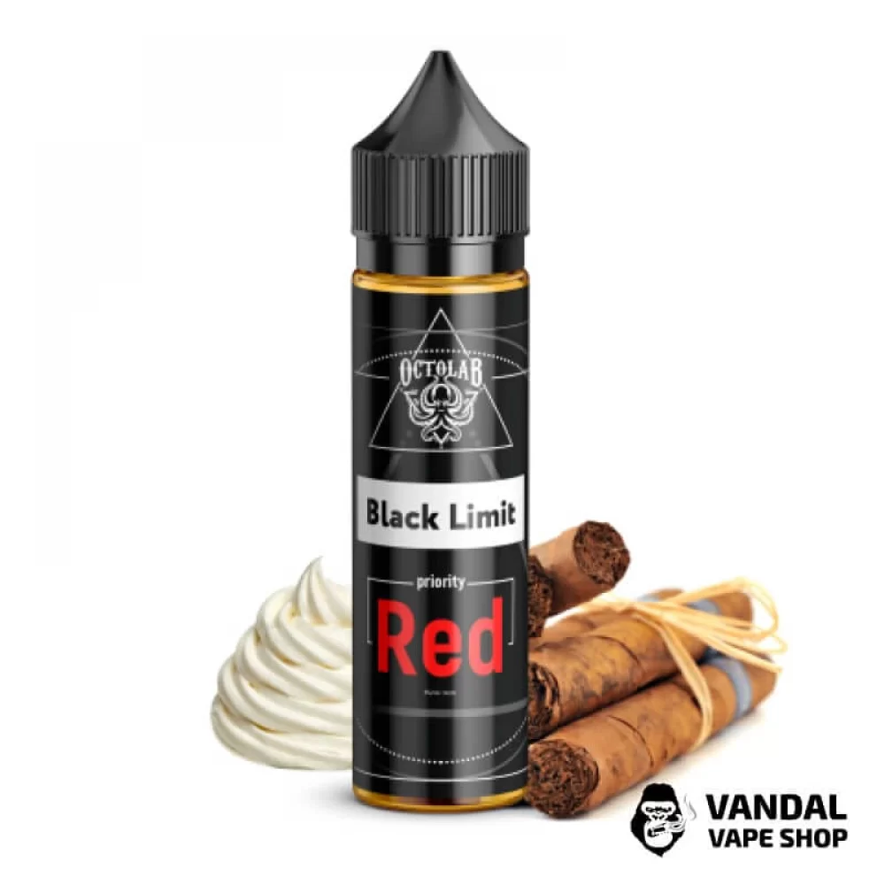 РІДИНА Black Limit - Red 60 мл 10 мг НА органічному НІКОТИНІ З СМАКОМ тютюну та заварного крему РІДИНА Black Limit - Red 60 мл 10 мг НА органічному НІКОТИНІ З СМАКОМ тютюну та заварного крему