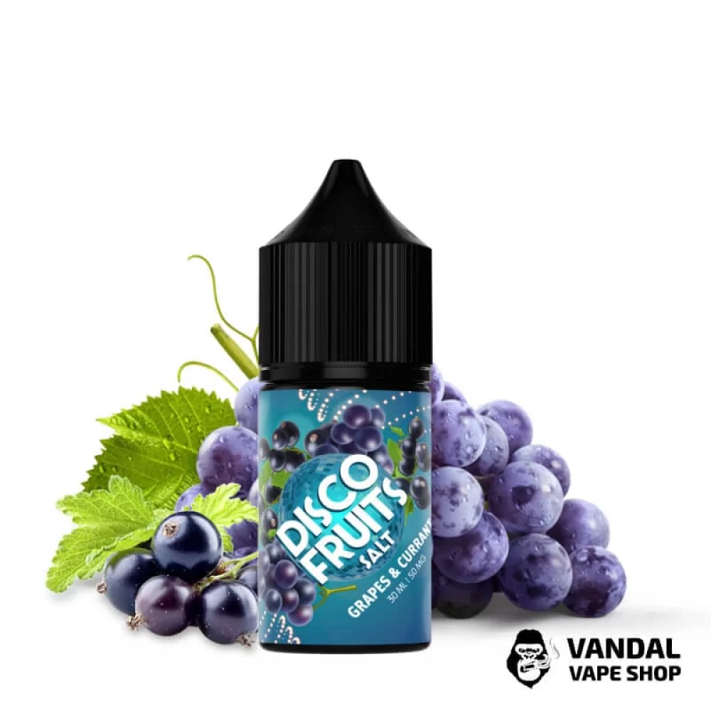 ЖИДКОСТЬ DISCO FRUITS - Grapes Currant 30 мл 35 мг НА СОЛЕВОМ НИКОТИНЕ СО ВКУСОМ винограда с смородиной ЖИДКОСТЬ DISCO FRUITS - Grapes Currant 30 мл 35 мг НА СОЛЕВОМ НИКОТИНЕ СО ВКУСОМ винограда с смородиной