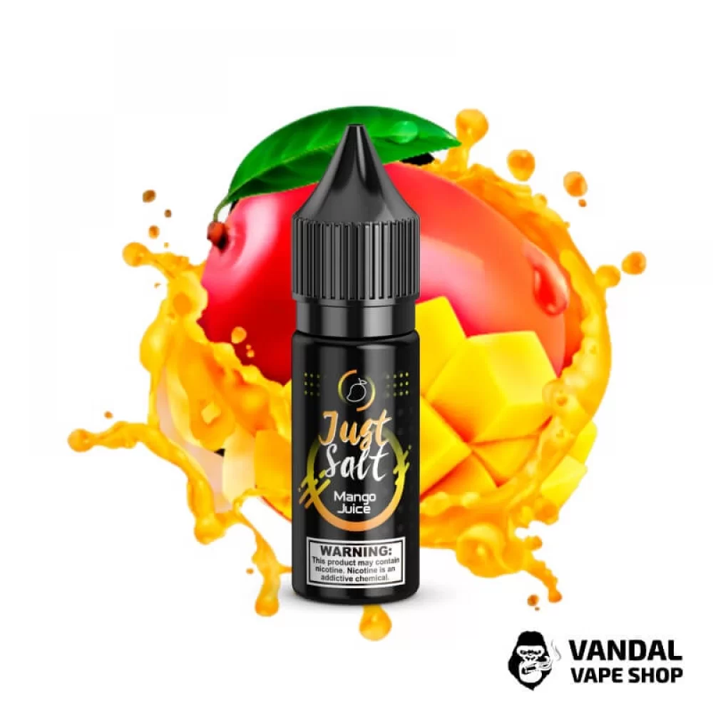 ЖИДКОСТЬ JUST SALT - Mango Juice 15 мл 25 мг НА СОЛЕВОМ НИКОТИНЕ СО ВКУСОМ манго ЖИДКОСТЬ JUST SALT - Mango Juice 15 мл 25 мг НА СОЛЕВОМ НИКОТИНЕ СО ВКУСОМ манго