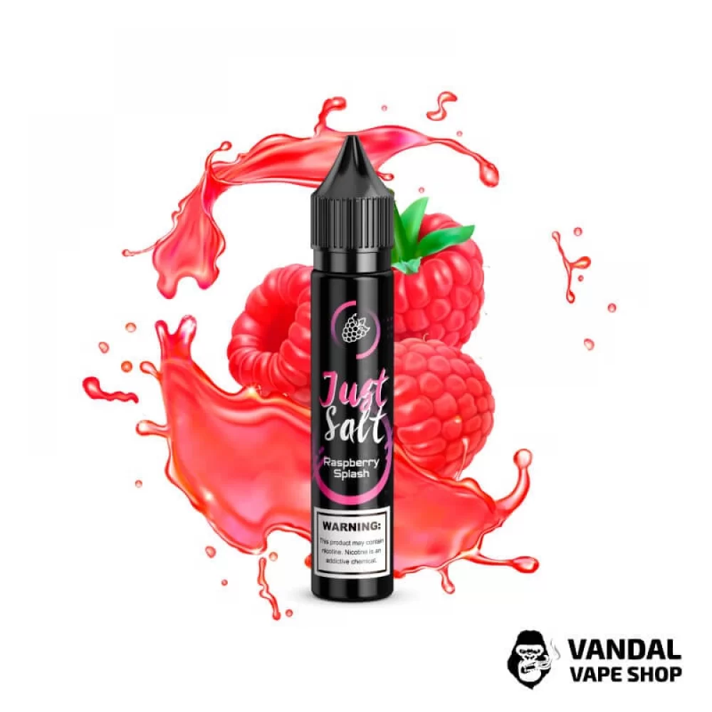 рідина JUST SALT - Raspberry Splash 30 мл 45 мг на сольовому нікотині зі смаком малини рідина JUST SALT - Raspberry Splash 30 мл 45 мг на сольовому нікотині зі смаком малини