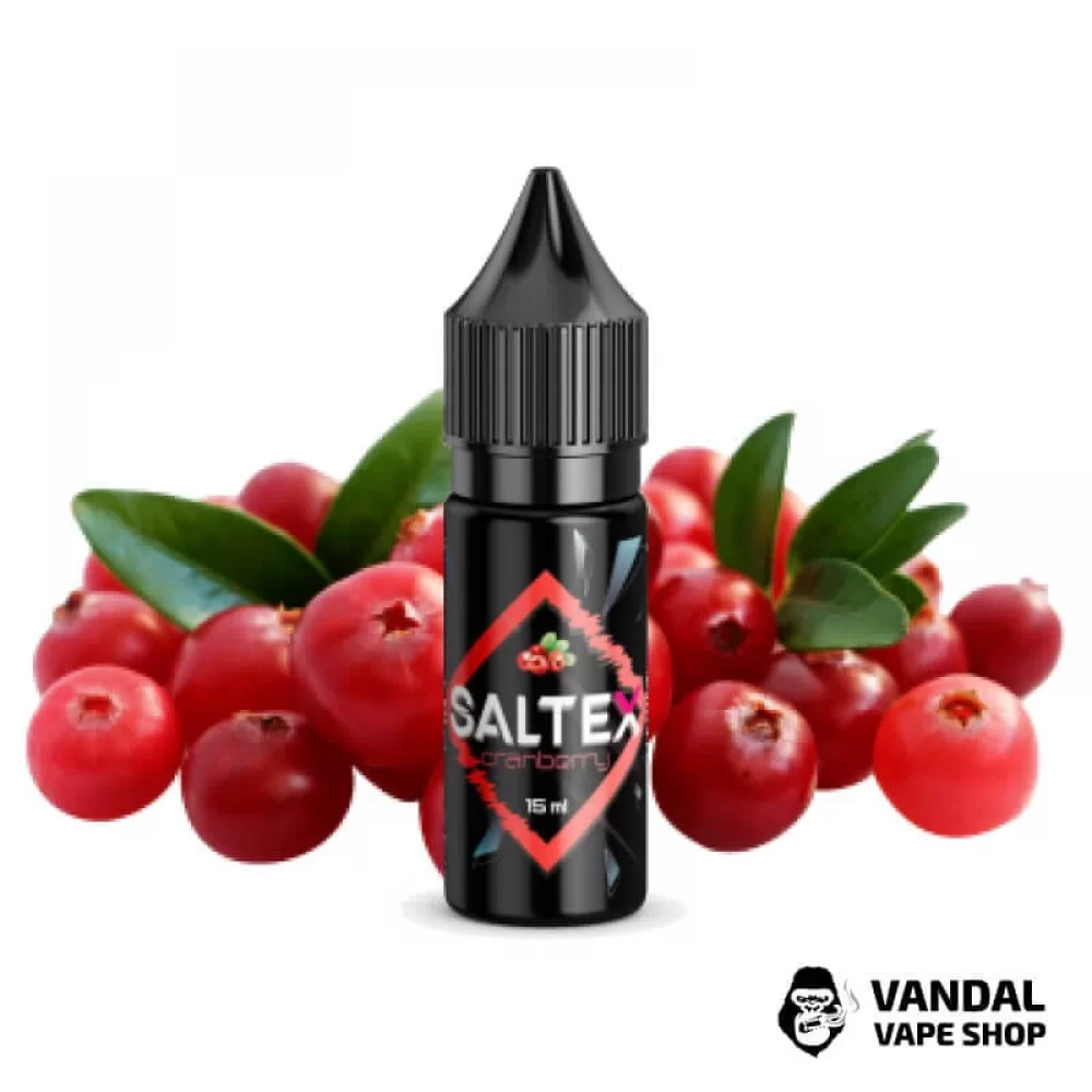 Жидкость Saltex 15 мл 45 мг на солевом никотине со вкусом клюквы Жидкость Saltex 15 мл 45 мг на солевом никотине со вкусом клюквы