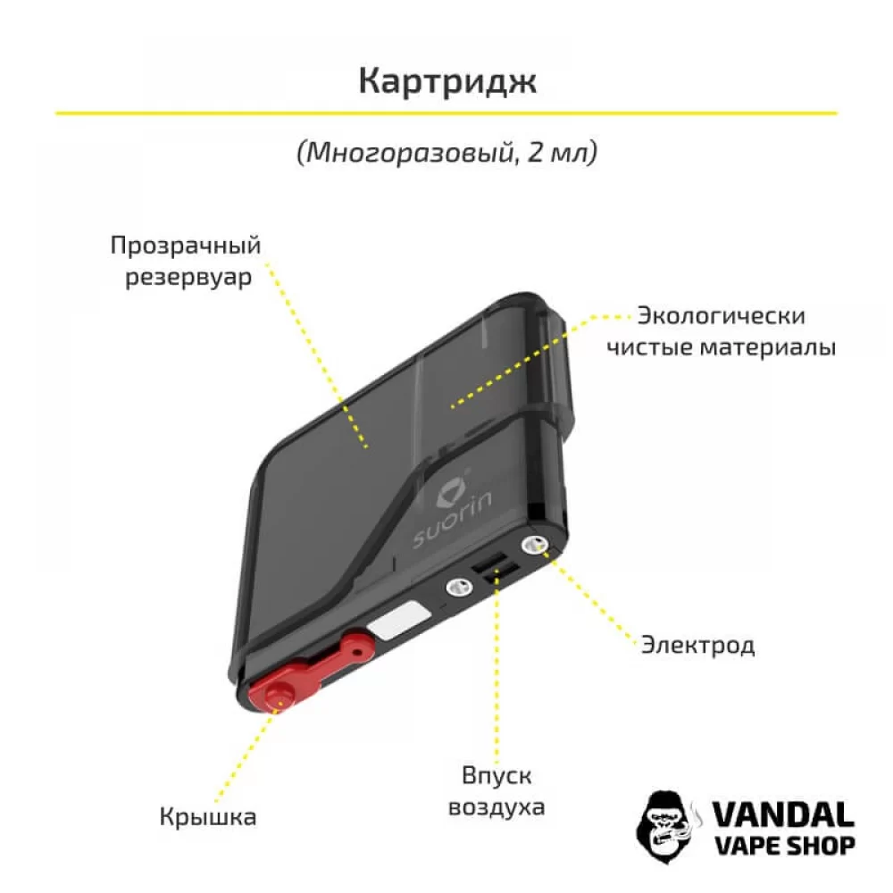 Pod система Suorin Air Starter Kit в чорному кольорі