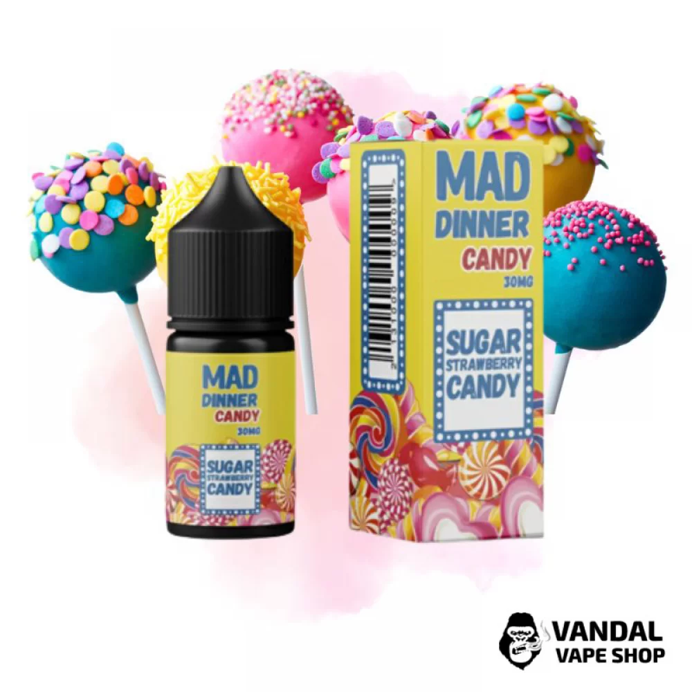 Mad Dinner 30 мл НА СОЛЕВОМ НИКОТИНЕ 30 мг со вкусом конфет Mad Dinner 30 мл НА СОЛЕВОМ НИКОТИНЕ 30 мг со вкусом конфет