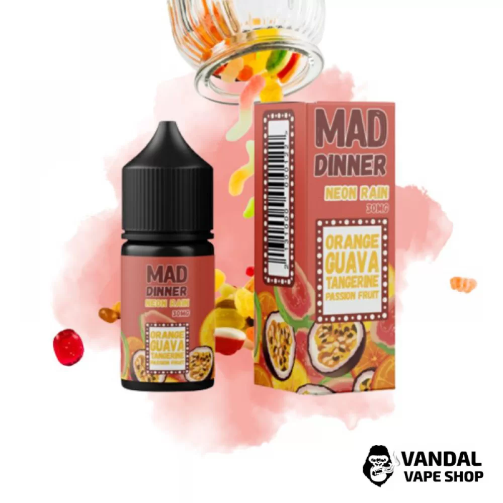 Mad Dinner 30 мл НА СОЛЕВОМ НИКОТИНЕ 30 мг со вкусом конфет с кислинкой Mad Dinner 30 мл НА СОЛЕВОМ НИКОТИНЕ 30 мг со вкусом конфет с кислинкой