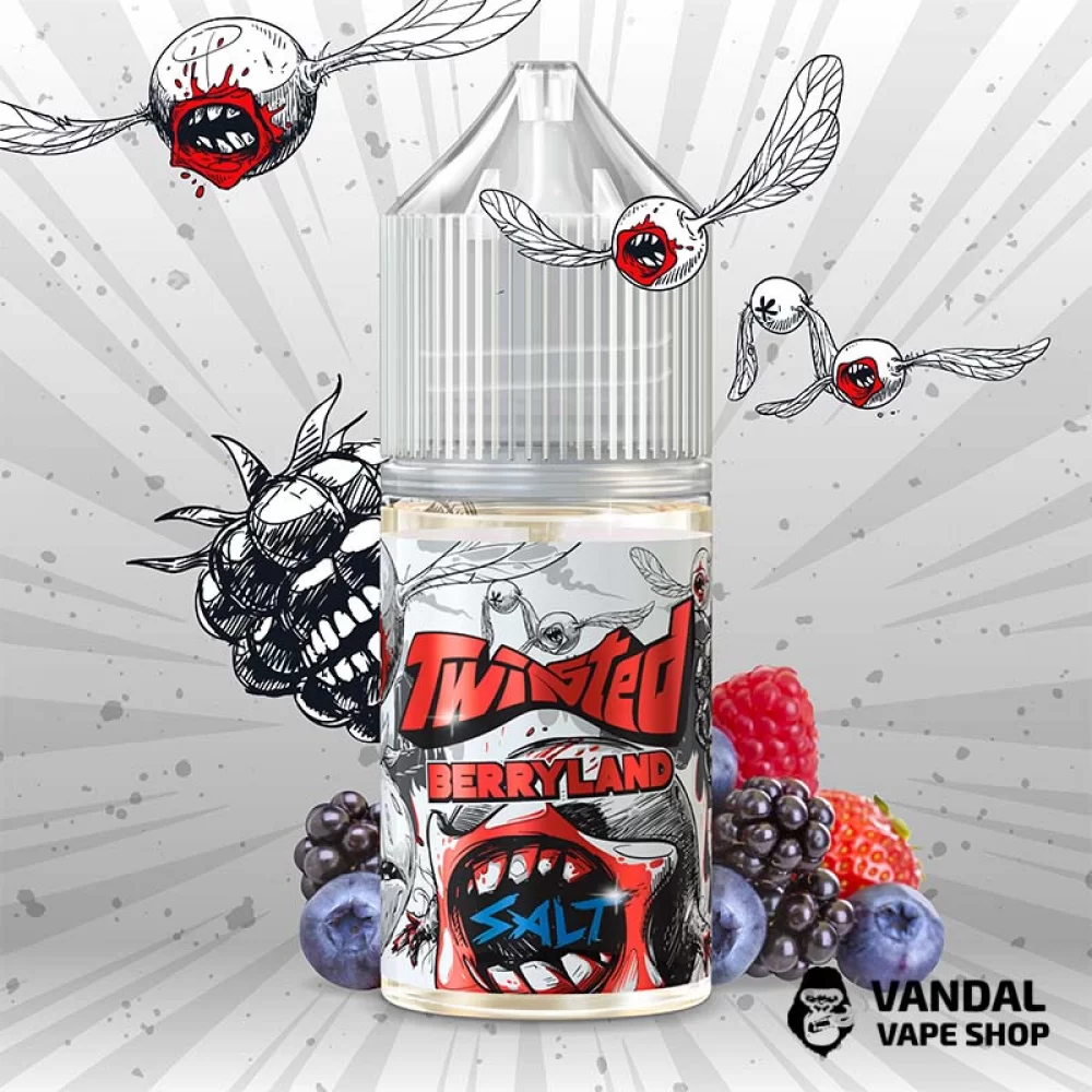 ЖИДКОСТЬ Twisted Salt - 30 мл НА СОЛЕВОМ НИКОТИНЕ 50 мг со вкусом клубники, смородины, крыжовника и черники ЖИДКОСТЬ Twisted Salt - 30 мл НА СОЛЕВОМ НИКОТИНЕ 50 мг со вкусом клубники, смородины, крыжовника и черники
