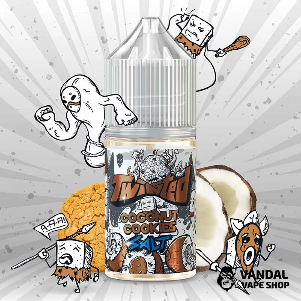 ЖИДКОСТЬ Twisted Salt - 30 мл НА СОЛЕВОМ НИКОТИНЕ 25 мг со вкусом кокоса с печеньем