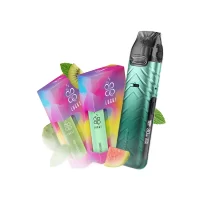 Набор L 2.0: Voopoo VMATE Pro Power Edition Armor Green + Lucky 30 мл Spearmint 65 мг + Lucky 30 мл Cactus Guava Kiwi 65 мг + Стикерпак