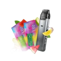 Набор L 2.0: Voopoo VMATE Pro Power Edition Whorl Grey + Lucky 30 мл Watermelon lemonade 50 мг + Lucky 30 Apple 50 мг + Стикерпак