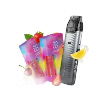 Набор L 2.0: Voopoo VMATE Pro Power Edition Whorl Grey + Lucky 30 мл Cherry lemonade 50 мг + Lucky 30 Strawberry 50 мг + Стикерпак