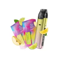 Набор L 2.0: Voopoo VMATE Pro Power Edition Whorl Dawn + Lucky 30 мл Lemon Lime Lemonade 50 мг + Lucky 30 мл 50 мг + Стикерпак