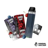 Набор M 2.0: Xros 3 mini Navy Blue + Картридж XROS Mini 1.0 Ом + HARD VANDAL 2.0 10 мл Cola Cherry 50 мг + Blackberry Currant 10 мл 50 мг + Стикерпак