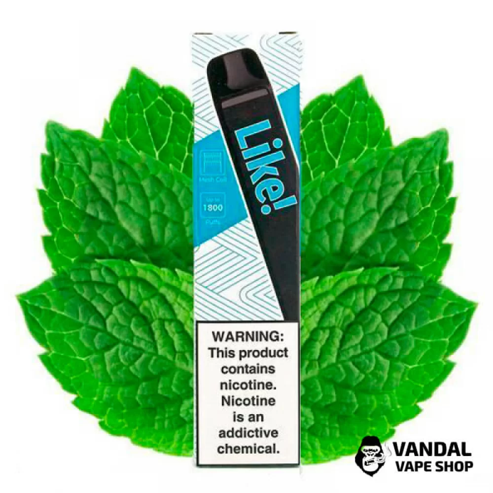 Одноразовая Pod система Joyetech Like! 1800 50 мг 900 мАч на 1800 затяжек со вкусом мяты Одноразовая Pod система Joyetech Like! 1800 50 мг 900 мАч на 1800 затяжек со вкусом мяты