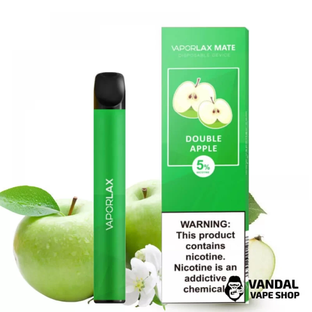 Одноразова POD-система VAPORLAX на 800 затяжок зі смаком яблука Одноразова POD-система VAPORLAX на 800 затяжок зі смаком яблука