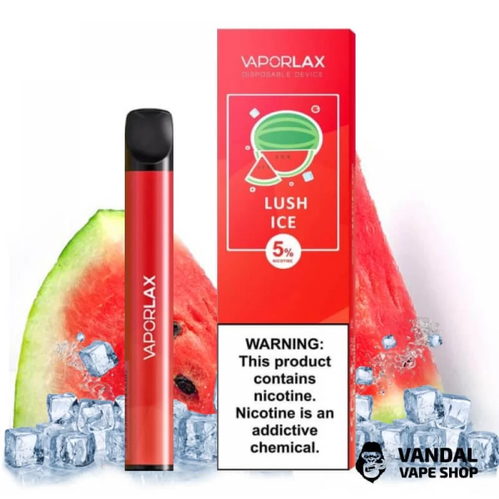 Одноразовая POD-система Vaporlax на 800 затяжек со вкусом арбуза с ментолом Одноразовая POD-система Vaporlax на 800 затяжек со вкусом арбуза с ментолом