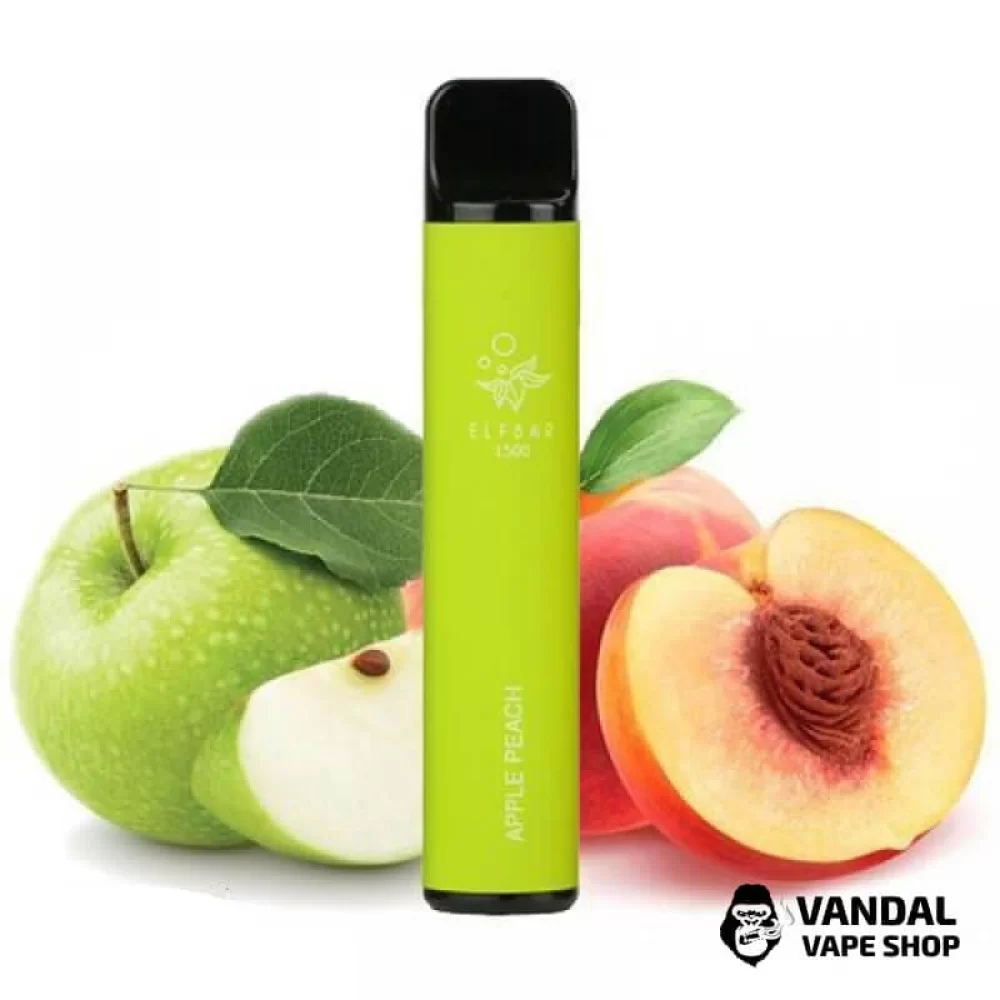 Одноразовый Pod Elf Bar 1500 Disposable Device 850mAh 5% на 1500 затяжек со вкусом яблока с персиком