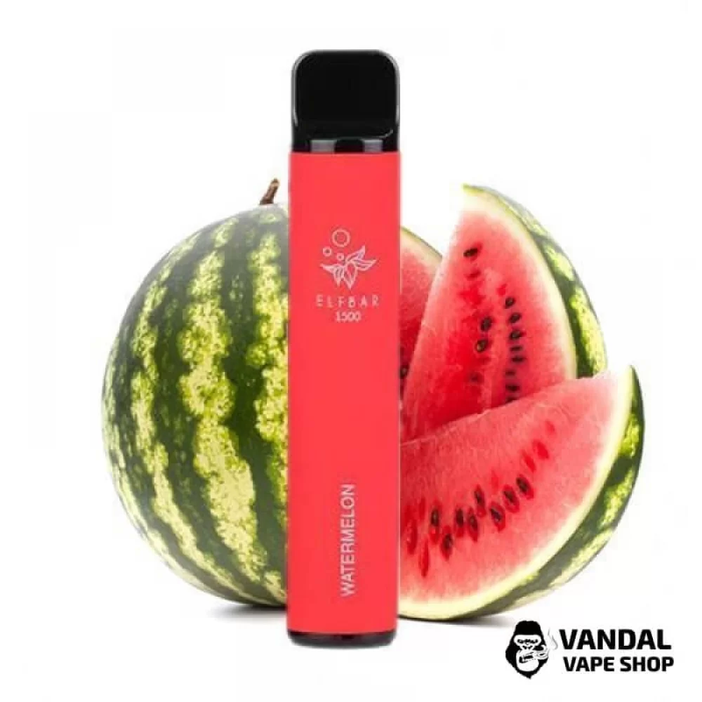Одноразовый Pod Elf Bar 1500 Disposable Device 850mAh 5% на 1500 затяжек со вкусом арбуза Одноразовый Pod Elf Bar 1500 Disposable Device 850mAh 5% на 1500 затяжек со вкусом арбуза