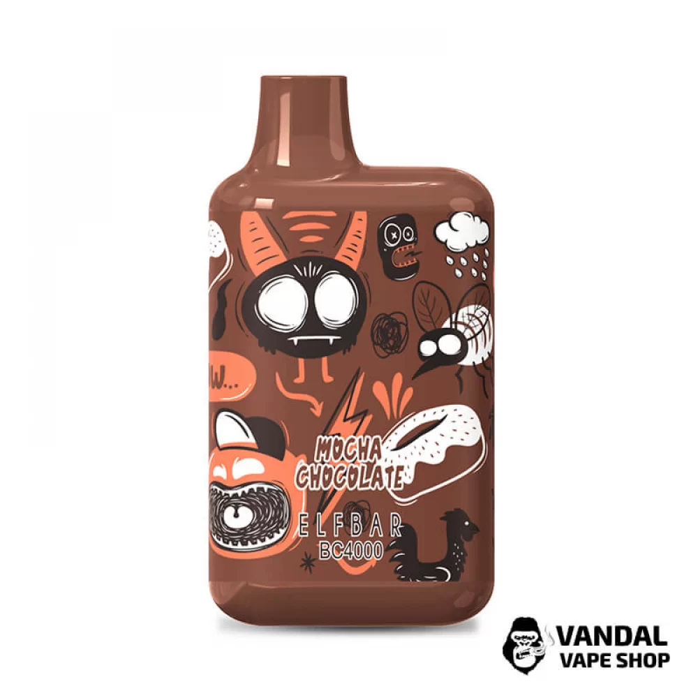 Одноразовый Pod Elf Bar BC4000 LE Disposable Device 650mAh 5% на 4000 затяжек со вкусом мокачино с шоколадом