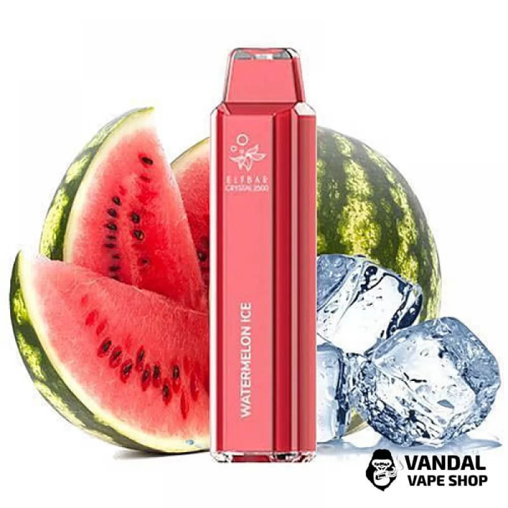 Одноразовый Pod Elf Bar Crystal 2500 на 2500 затяжек со вкусом арбуза со льдом Одноразовый Pod Elf Bar Crystal 2500 на 2500 затяжек со вкусом арбуза со льдом
