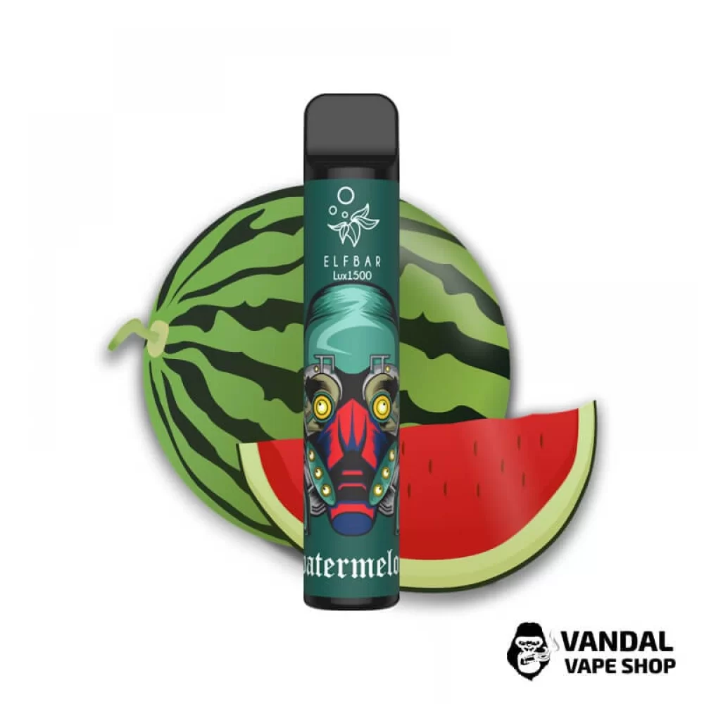 Одноразовый Pod Elf Bar Lux 1500 Disposable Device 850mAh 50 мг на 1500 затяжек со вкусом Арбуза Одноразовый Pod Elf Bar Lux 1500 Disposable Device 850mAh 50 мг на 1500 затяжек со вкусом Арбуза