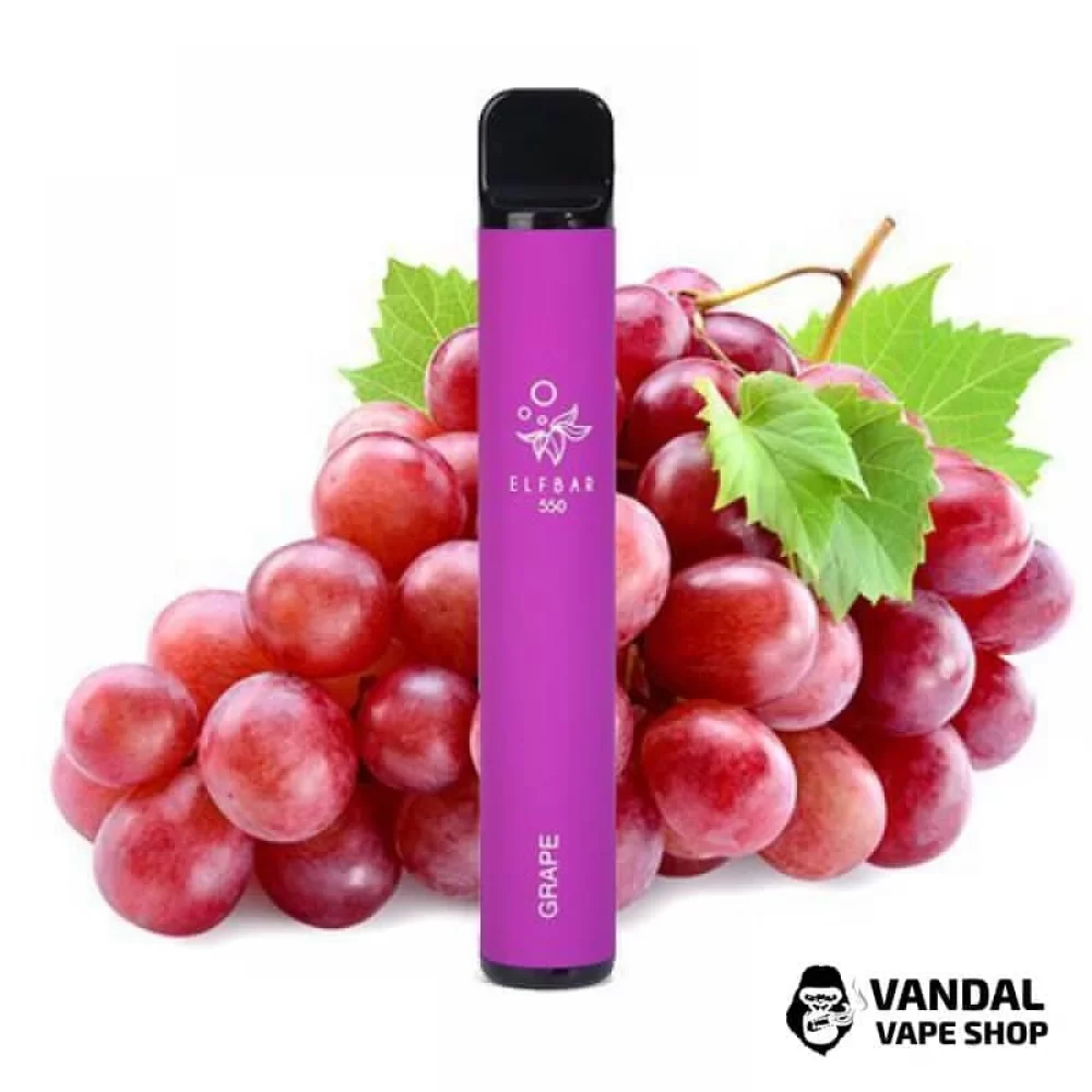 Одноразовая Pod-Система Elf Bar 550 Disposable Pod Device 50 мг (Grape) со вкусом винограда Одноразовая Pod-Система Elf Bar 550 Disposable Pod Device 50 мг (Grape) со вкусом винограда