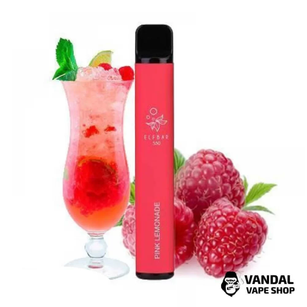 Одноразовая Pod-Система Elf Bar 550 Disposable Pod Device 50 мг (Pink Lemonade) со вкусом малины