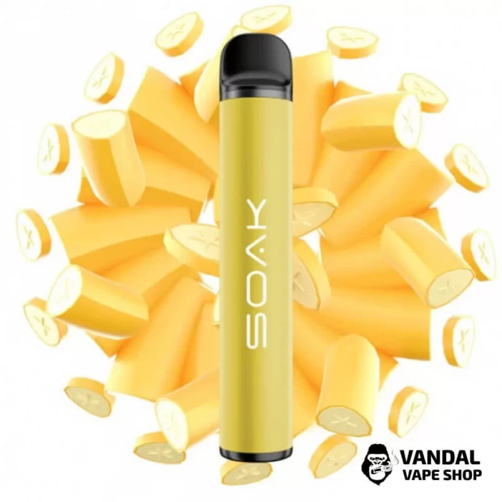 Одноразовая Pod система Soak X 50 мг 850 мАч на 1500 затяжек со вкусом банана с холодком