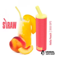 Straw 3000 Disposable Pod 1300 мАг 5% - Hella Peach