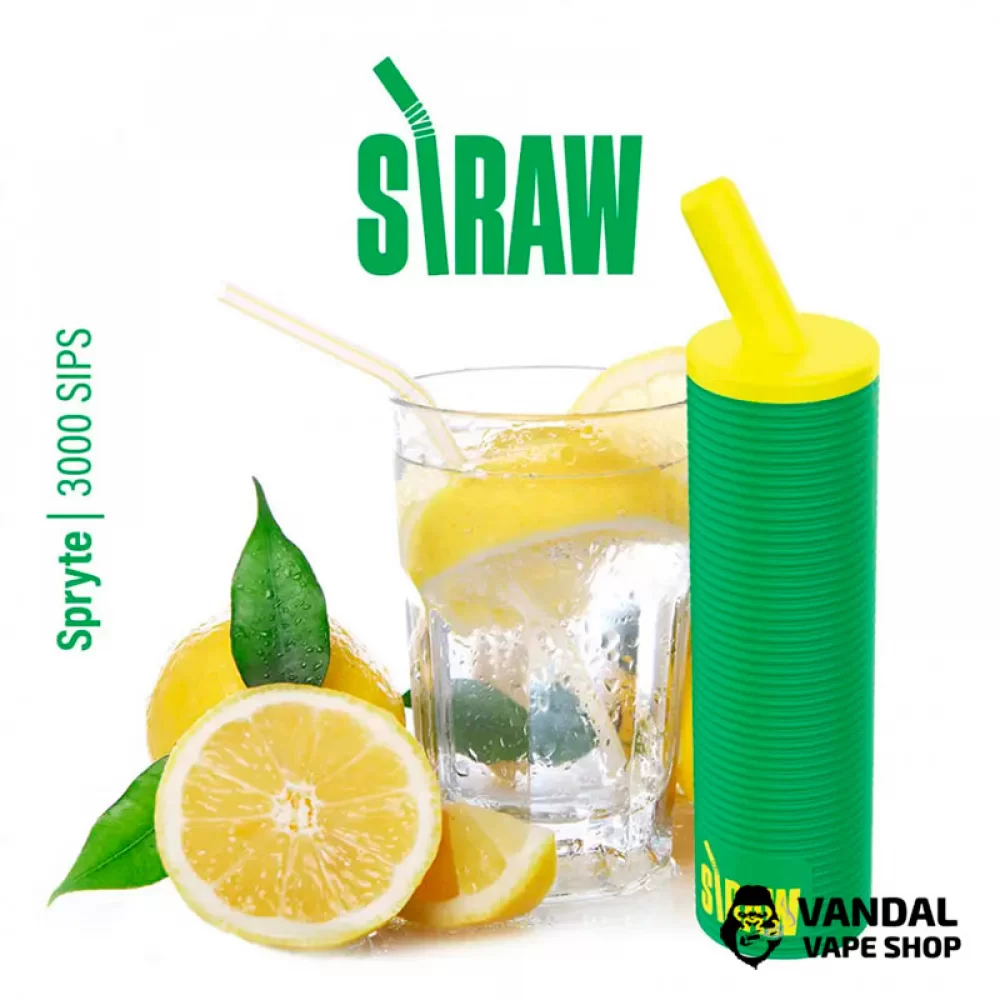 Одноразовый Pod Straw 3000 1300 мАч на 2000 затяжек со вкусом лимона и лайма со льдом
