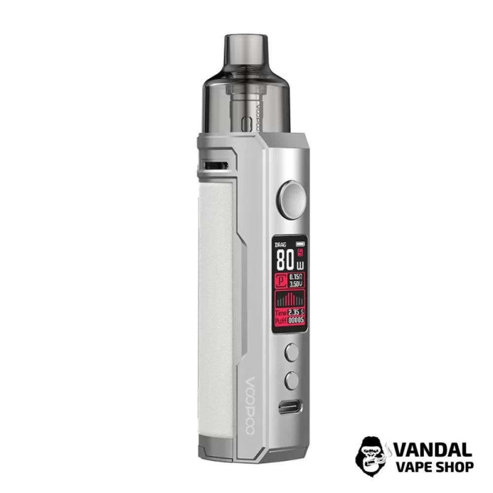 Voopoo Drag X Pod Mod Kit (Original) Silver White (без аккумулятора)